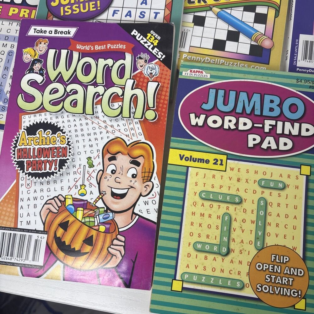 Lot of 12 Dell Penny Press LA Times Kappa Break Easy Crossword Puzzle Books - Picture 8 of 10